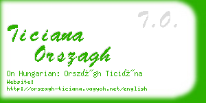 ticiana orszagh business card
